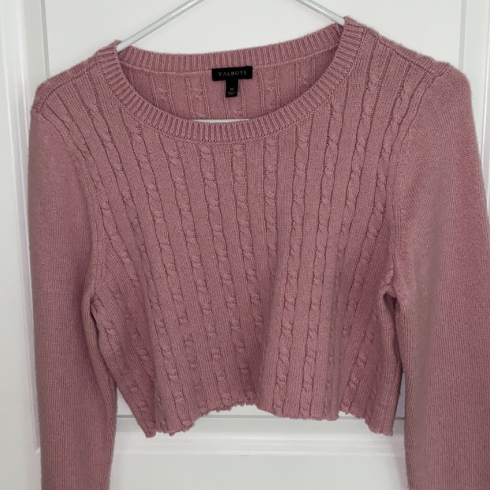 talbots cropped sweater